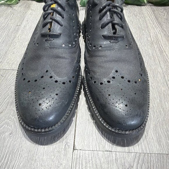 Cole Haan Zerogrand Grand.Os Wingtip C12973 Oxford All Black Shoes Mens Sz 10 M main image 10